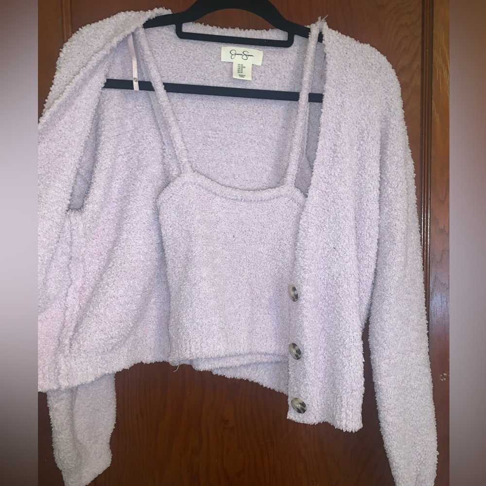 Jessica Simpson lounge top. Tank top and cardigan